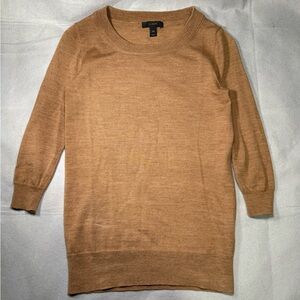 J Crew 100% Merino Wool Sweater with 3/4 Sleeves